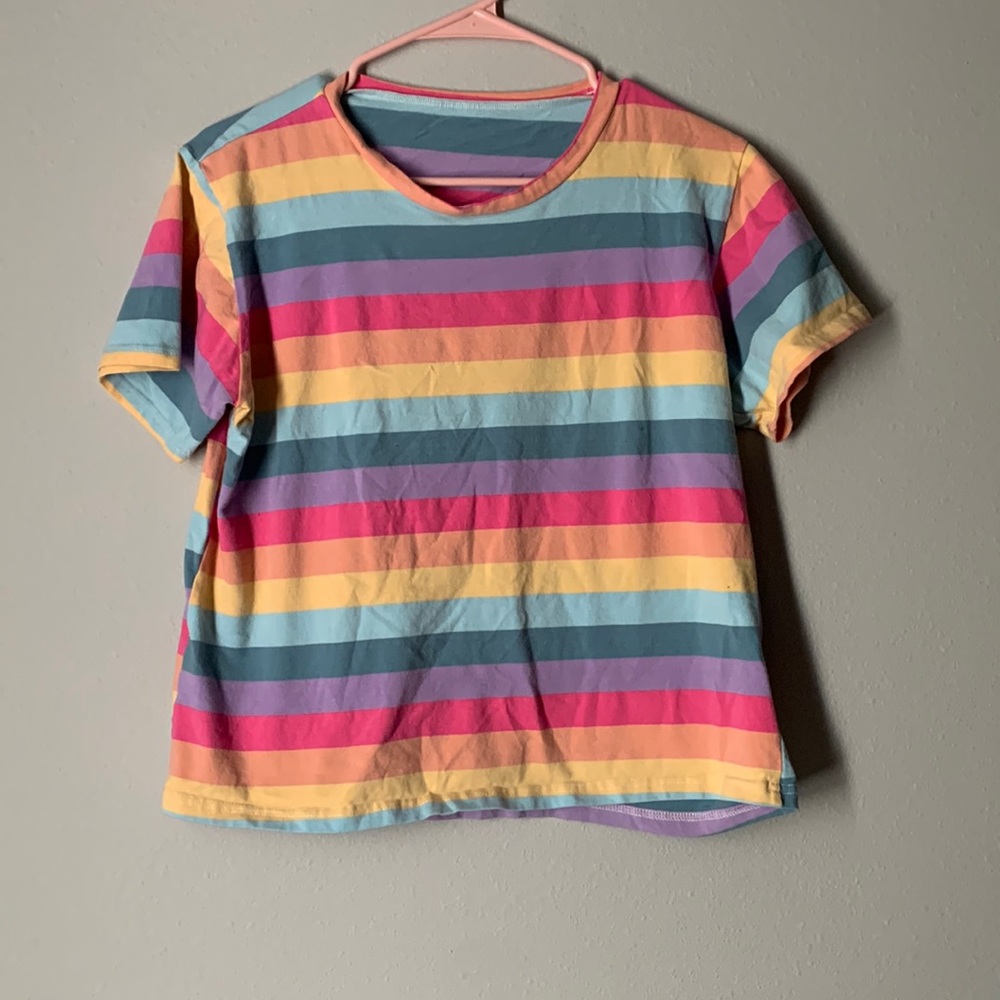 Rainbow striped shirt
